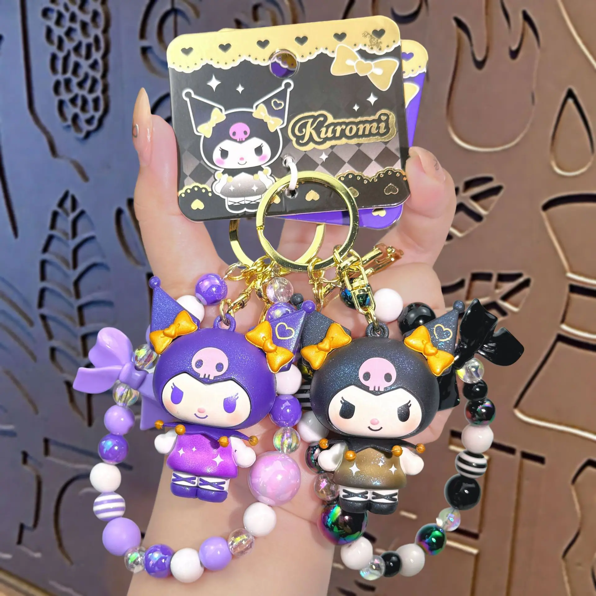 Miniso подлинный мультфильм Sanrio браслет из бисера брелок креативный Куроми автомобильная сумка брелок кулон 
Miniso подлинный мультфильм Sanrio браслет из бисера брелок креативный Куроми автомобильная сумка брелок кулон