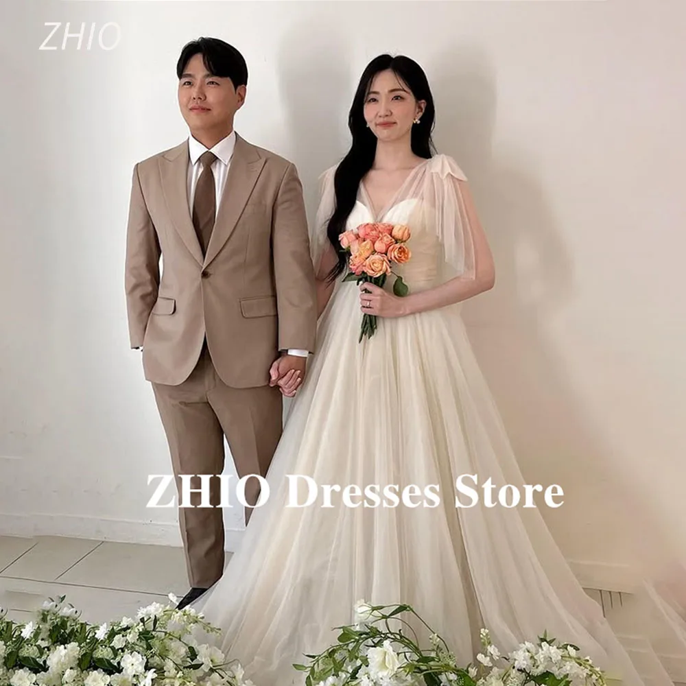 ZHIO Simple Adjustable Strap Wedding Dresses A-Line Floor Length Sleeveless Tulle Bridal Gown Korea Photo Shoot Customized
ZHIO Simple Adjustable Strap Wedding Dresses A-Line Floor Length Sleeveless Tulle Bridal Gown Korea Photo Shoot Customized