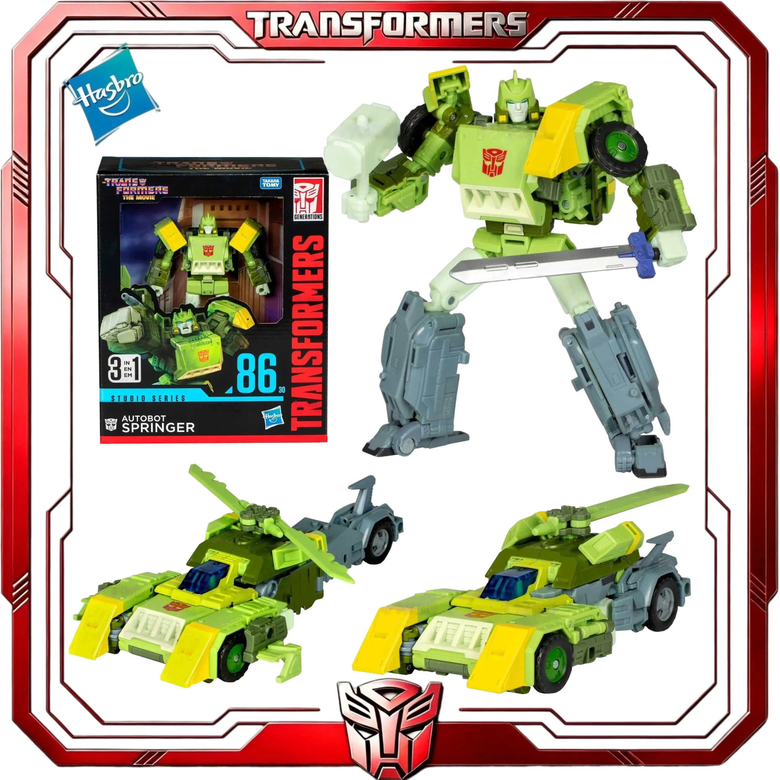 In Stock Hasbro Transformers SS86 Springer 1986 Movie Triple Changer Tank Helicopter Collectible Action Figure Gift For Fans
In Stock Hasbro Transformers SS86 Springer 1986 Movie Triple Changer Tank Helicopter Collectible Action Figure Gift For Fans
