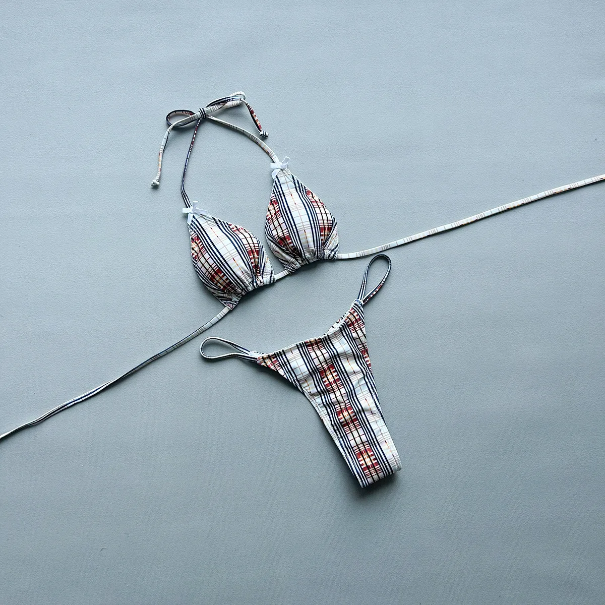 Micro Thong Plaid Print Sexy Swimsuit Halter String Triangle Bikini Swimwear Woman 2026 Bathing Suit Brazilian Bikinis Set Mujer
Micro Thong Plaid Print Sexy Swimsuit Halter String Triangle Bikini Swimwear Woman 2026 Bathing Suit Brazilian Bikinis Set Mujer