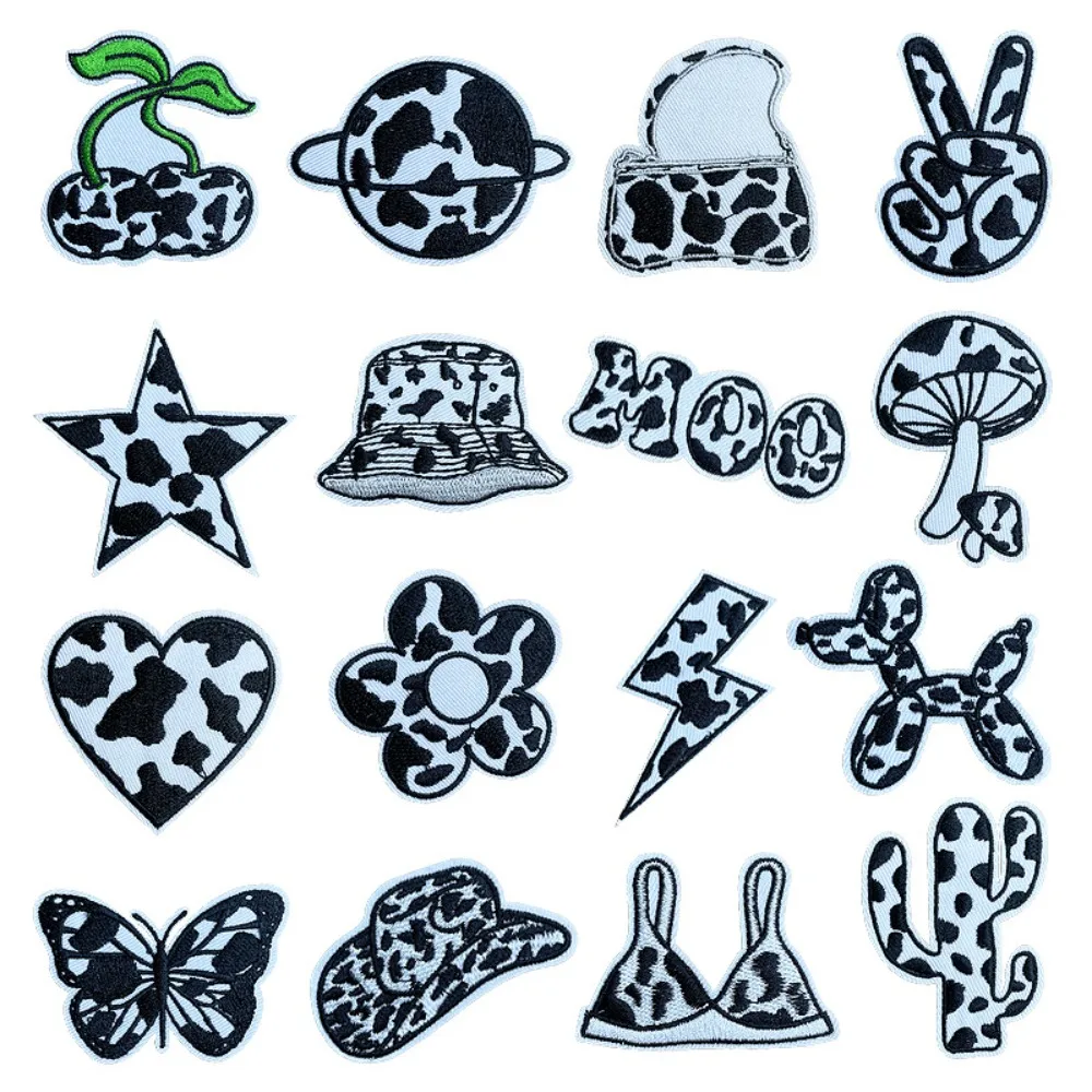 Cow Pattern Embroidery Patch Five-pointed Star Stickers Dog Chapter Label Iron on Patches for Clothes Appliques for Clothing
Cow Pattern Embroidery Patch Five-pointed Star Stickers Dog Chapter Label Iron on Patches for Clothes Appliques for Clothing