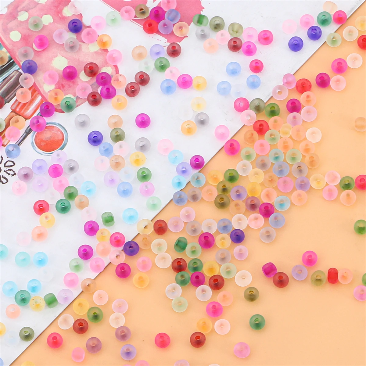 450g/Pack 2/3/4mm Transparent Frosted Seed Beads Matte Mini Glass Beads For Needlework Crafts DIY Keychain Decor Sewing Supplies
450g/Pack 2/3/4mm Transparent Frosted Seed Beads Matte Mini Glass Beads For Needlework Crafts DIY Keychain Decor Sewing Supplies