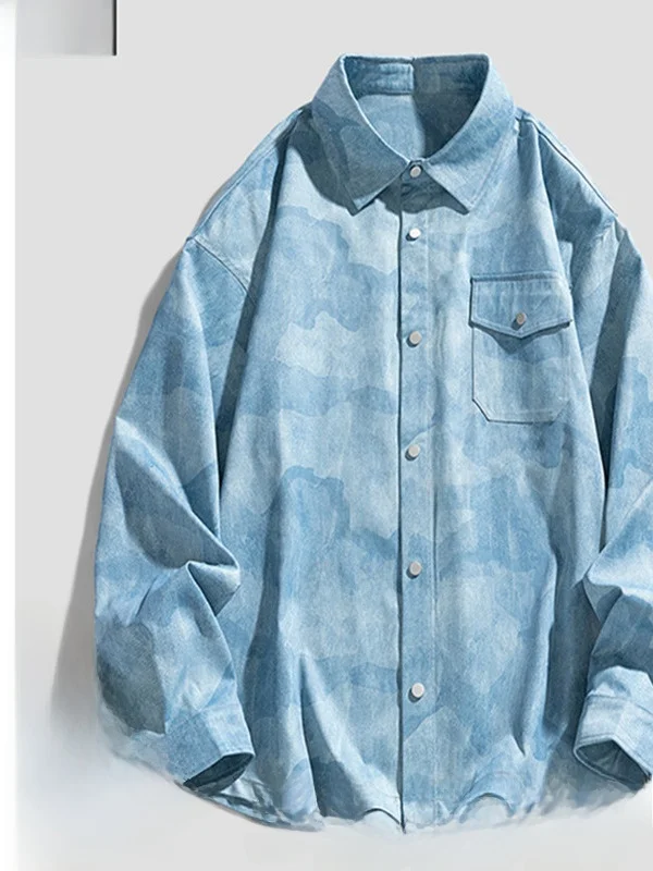 American Sle Tie Dye Long Sve irt Men's Spring Autumn New Casual Loose Collar Haome Top Men's Outerwear Jaet
American Sle Tie Dye Long Sve irt Men's Spring Autumn New Casual Loose Collar Haome Top Men's Outerwear Jaet