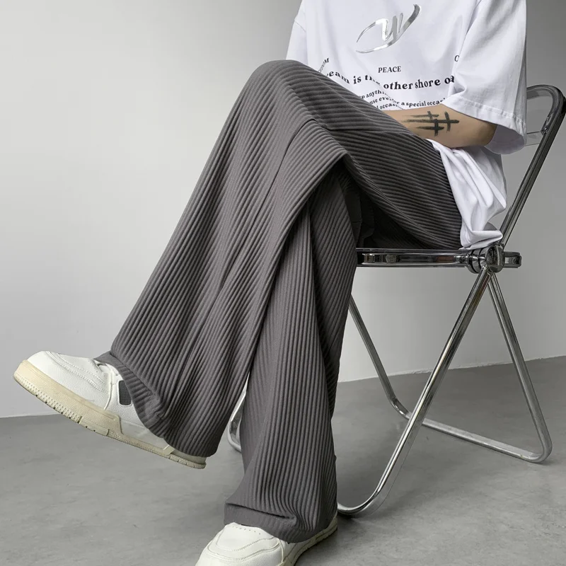 Summer Pleated Pants Men Fashion Oversized Ice Silk Pants Men Japanese Streetwear Hip-hop Loose Straight Pants Mens Trousers
Summer Pleated Pants Men Fashion Oversized Ice Silk Pants Men Japanese Streetwear Hip-hop Loose Straight Pants Mens Trousers
