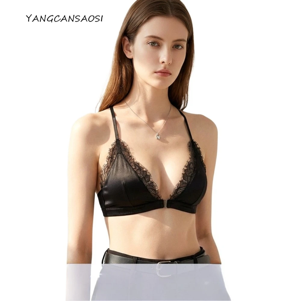 Французское нижнее белье из 93% натурального шелка тутового шелкопряда (без кружева), женский сексуальный бюстгальтер без бретелек во французском стиле с кружевом «реснички» и застежкой спереди
Французское нижнее белье из 93% натурального шелка тутового шелкопряда (без кружева), женский сексуальный бюстгальтер без бретелек во французском стиле с кружевом «реснички» и застежкой спереди