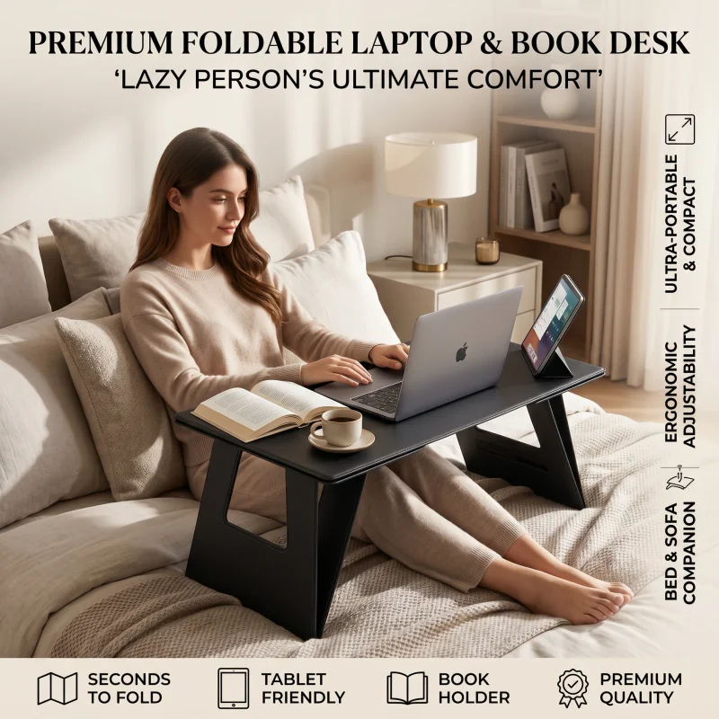 Portable Folding Small Desk on The Bed Table Bracket for Home Office and Car for Computer Laptop Pad Phone Reading Writing Desk
Portable Folding Small Desk on The Bed Table Bracket for Home Office and Car for Computer Laptop Pad Phone Reading Writing Desk