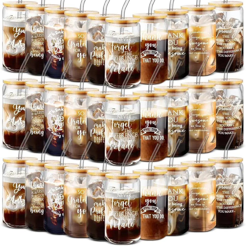 30 Pcs Employee Appreciation Git Bulk 16 oz Glass Cup Thank You Can Shaped Glass Cup with Lid StSocial Worker Month Inspirationa
30 Pcs Employee Appreciation Git Bulk 16 oz Glass Cup Thank You Can Shaped Glass Cup with Lid StSocial Worker Month Inspirationa