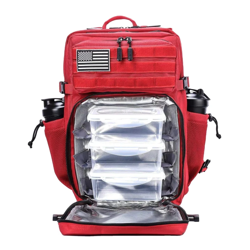 2024 new PL custom red men's lunch tactical backpack 45L with cup holder waterproof Molle gym cooler backpack bag
2024 new PL custom red men's lunch tactical backpack 45L with cup holder waterproof Molle gym cooler backpack bag