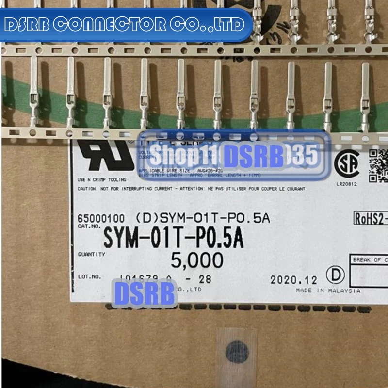100pcs/lot SYM-01T-P0.5A Terminal Wire gauge 20-26AWG 100% New and Original
100pcs/lot SYM-01T-P0.5A Terminal Wire gauge 20-26AWG 100% New and Original