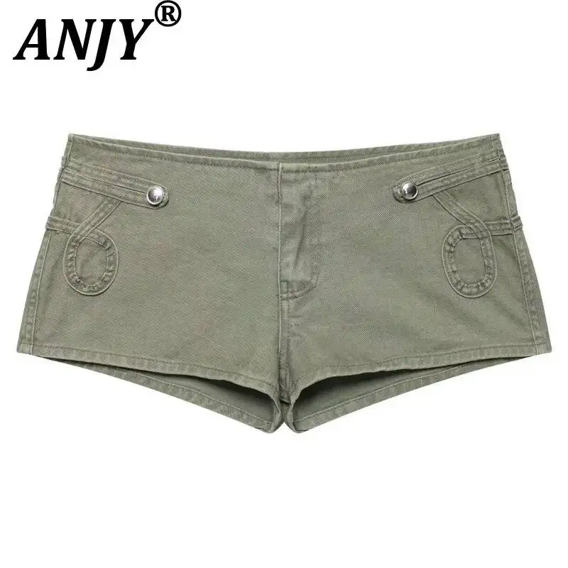 ANJY Summer New Women Trendy Fashion Sexy Low-waist Buttoned Design Shorts Washed Vintage Sheath Slimming Niche Hot Pants A24831
ANJY Summer New Women Trendy Fashion Sexy Low-waist Buttoned Design Shorts Washed Vintage Sheath Slimming Niche Hot Pants A24831