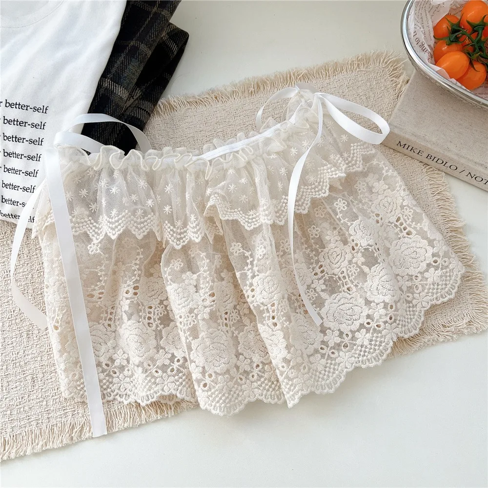 Sweet Balletcore White Lace Fart Curtain Ballet Style Lace Up Ruffle Short Skirts High Waist Y2k Mini Lace Skirts Streetwear
Sweet Balletcore White Lace Fart Curtain Ballet Style Lace Up Ruffle Short Skirts High Waist Y2k Mini Lace Skirts Streetwear