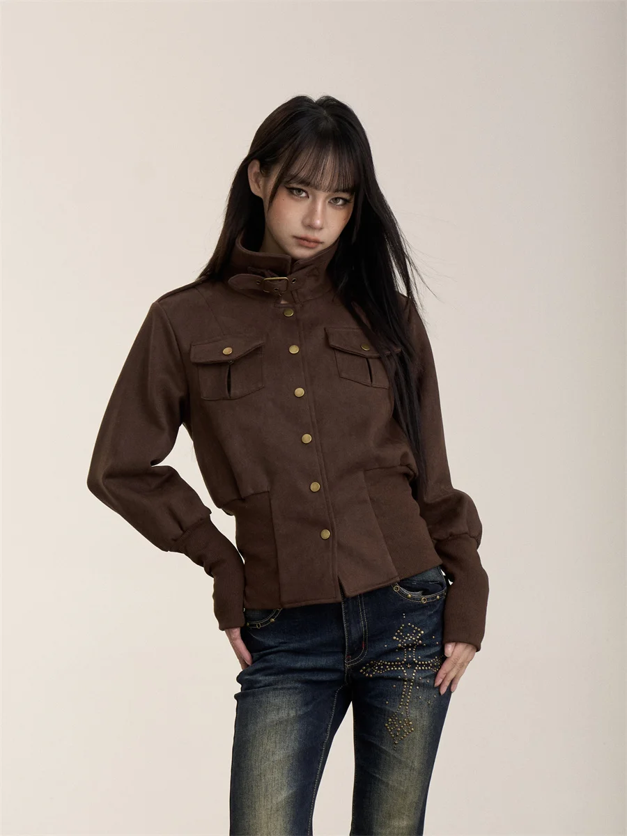 Женская укороченная куртка Onlpp в американском ретро-стиле с воротником-стойкой и металлическими элементами, синяя, весенняя рабочая одежда, с утяжкой на талии, маленький размер
Женская укороченная куртка Onlpp в американском ретро-стиле с воротником-стойкой и металлическими элементами, синяя, весенняя рабочая одежда, с утяжкой на талии, маленький размер