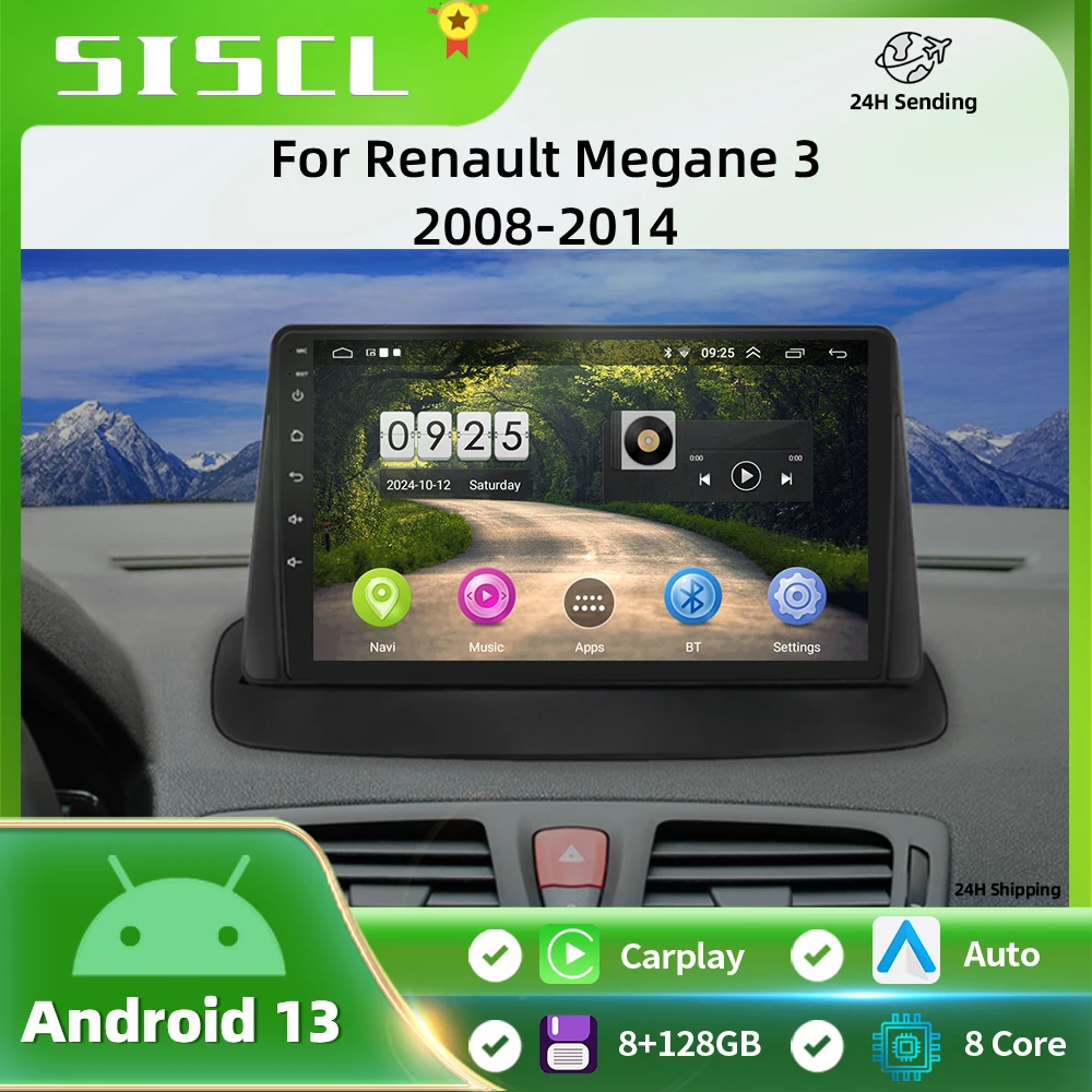 SISCL Car Radio For Renault Megane 3 Fluence Samsung SM3 2008 - 2014 Wireless Carplay Android Auto Car Multimedia Stereo 2 Din
SISCL Car Radio For Renault Megane 3 Fluence Samsung SM3 2008 - 2014 Wireless Carplay Android Auto Car Multimedia Stereo 2 Din