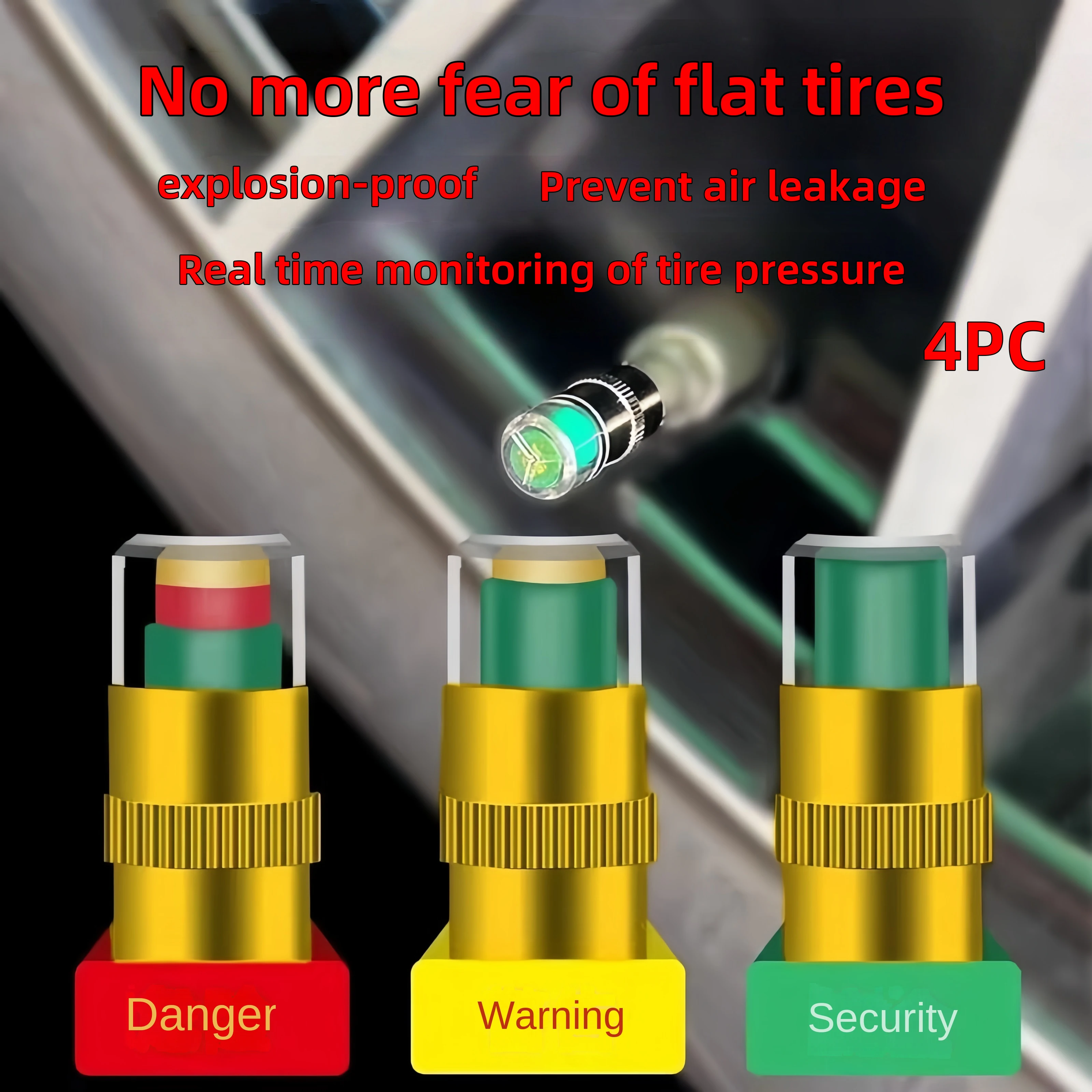Cars Tire Air Pressure Monitor Alert 4Pcs/set Indicator Tire Valve Cap Gauge Car Accessories Car Tyre Pressure Gauge Caps Useful
Cars Tire Air Pressure Monitor Alert 4Pcs/set Indicator Tire Valve Cap Gauge Car Accessories Car Tyre Pressure Gauge Caps Useful