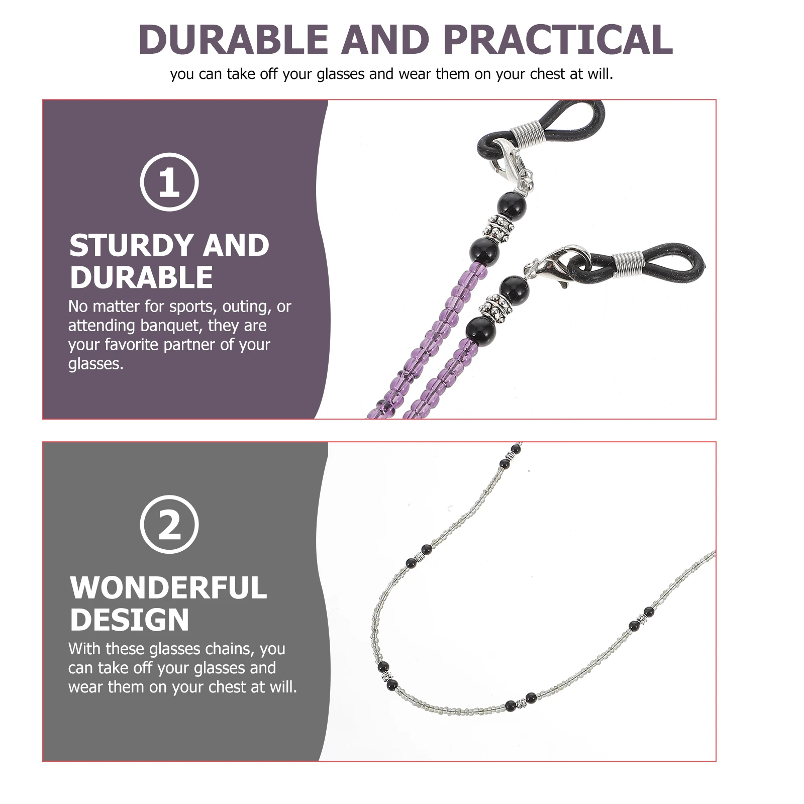2 Pcs Decorative Hanging Chain Strap Eye for Women Blue Glasses Fashion Beaded Frame Miss
2 Pcs Decorative Hanging Chain Strap Eye for Women Blue Glasses Fashion Beaded Frame Miss