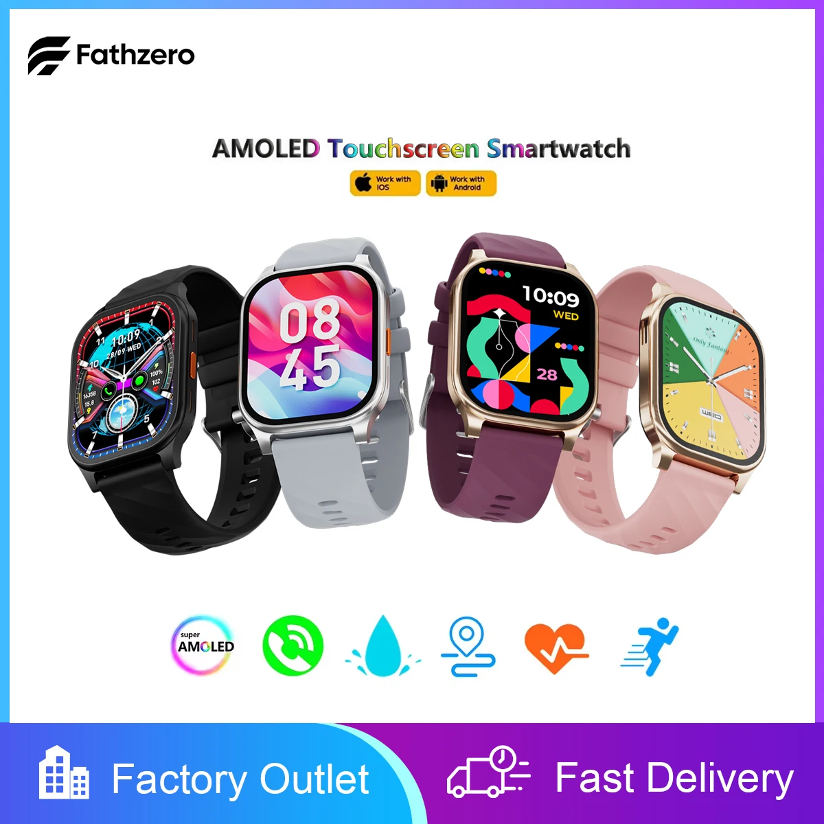 SW01 Smartwatches Men Women HD AMOLED Screen Heart Rate Waterproof Bluetooth Call Music Sleep Monitor Track Sports Smart Watch
SW01 Smartwatches Men Women HD AMOLED Screen Heart Rate Waterproof Bluetooth Call Music Sleep Monitor Track Sports Smart Watch