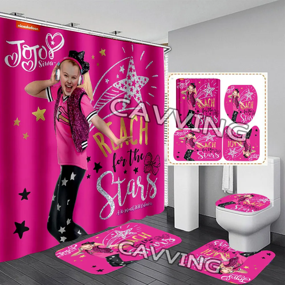 3D занавеска для душа JOJO SIWA s, водонепроницаемая занавеска для ванной комнаты, комплект Противоскользящих ковриков для ванной комнаты, коврики для туалета H01
3D занавеска для душа JOJO SIWA s, водонепроницаемая занавеска для ванной комнаты, комплект Противоскользящих ковриков для ванной комнаты, коврики для туалета H01