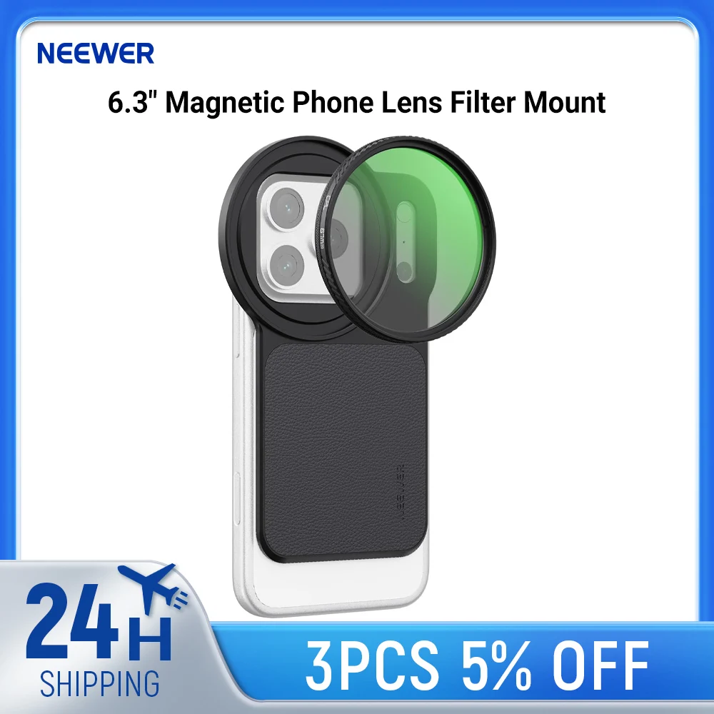 NEEWER 6.3-дюймовый магнитный адаптер для крепления фильтров на объектив телефона и аксессуары, а также 67-мм CPL-фильтр (круговой поляризационный)
NEEWER 6.3-дюймовый магнитный адаптер для крепления фильтров на объектив телефона и аксессуары, а также 67-мм CPL-фильтр (круговой поляризационный)