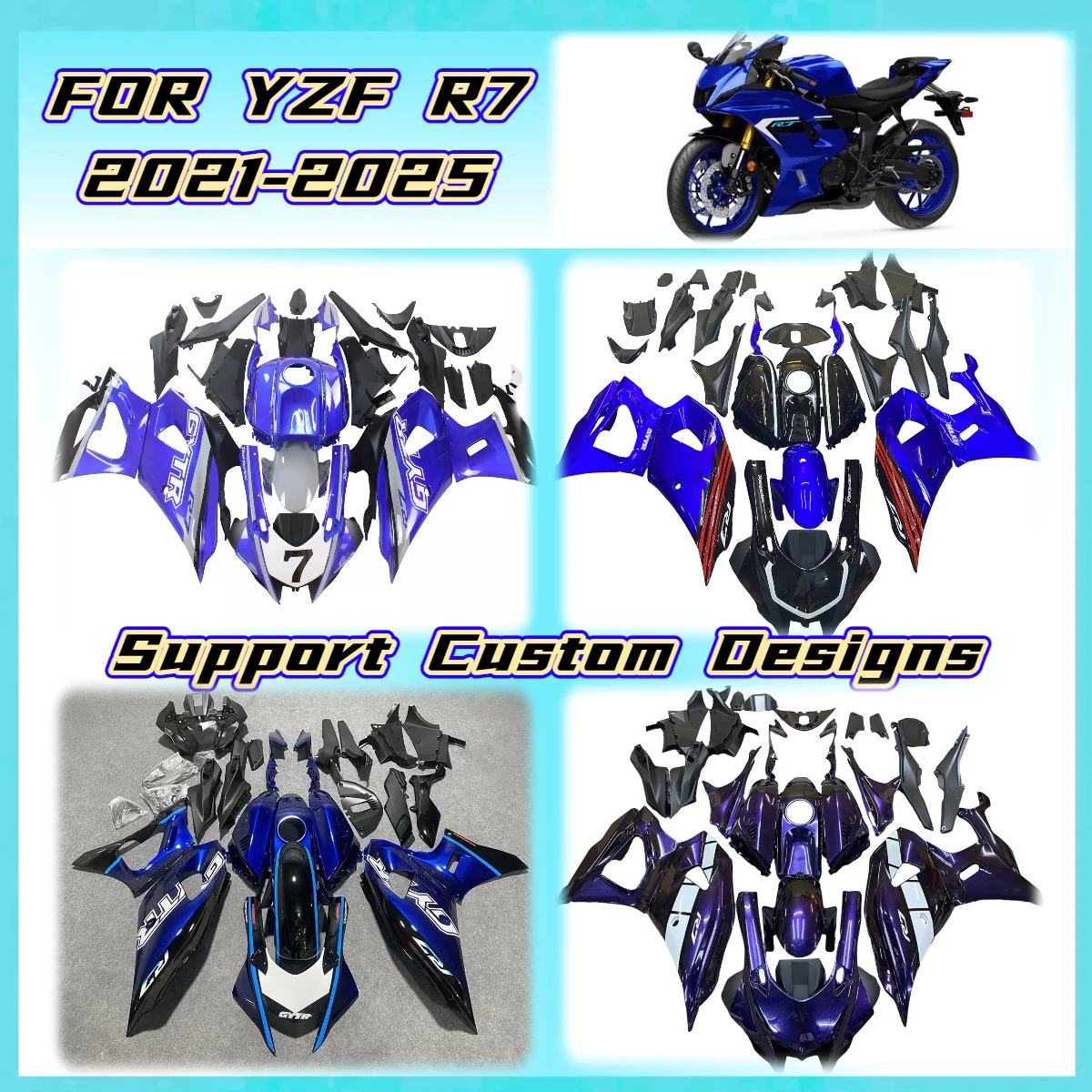 For Yamaha YZFR7 2021-2025 Full Cover Replacement Plastics Fairing Kit YZF R7 21-25 Motorcycle Body Parts Fairings
For Yamaha YZFR7 2021-2025 Full Cover Replacement Plastics Fairing Kit YZF R7 21-25 Motorcycle Body Parts Fairings