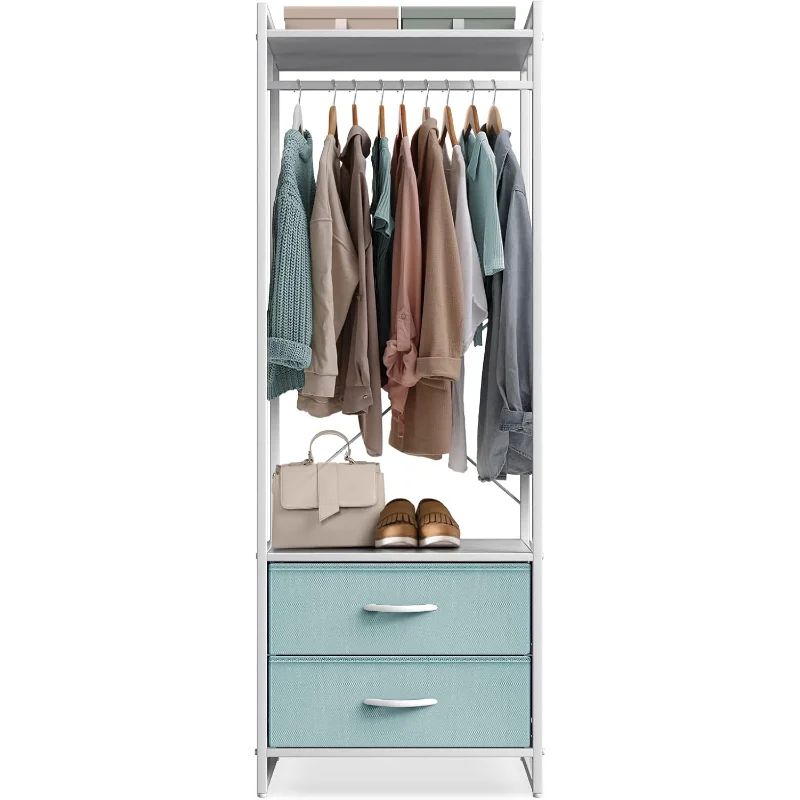 Sorbus Premium Cothing Rack with Drawers - Heavy Duty Wardrobe Closet with Metal Frame & Wooden Top - 70Inch Tall Garment Rack
Sorbus Premium Cothing Rack with Drawers - Heavy Duty Wardrobe Closet with Metal Frame & Wooden Top - 70Inch Tall Garment Rack