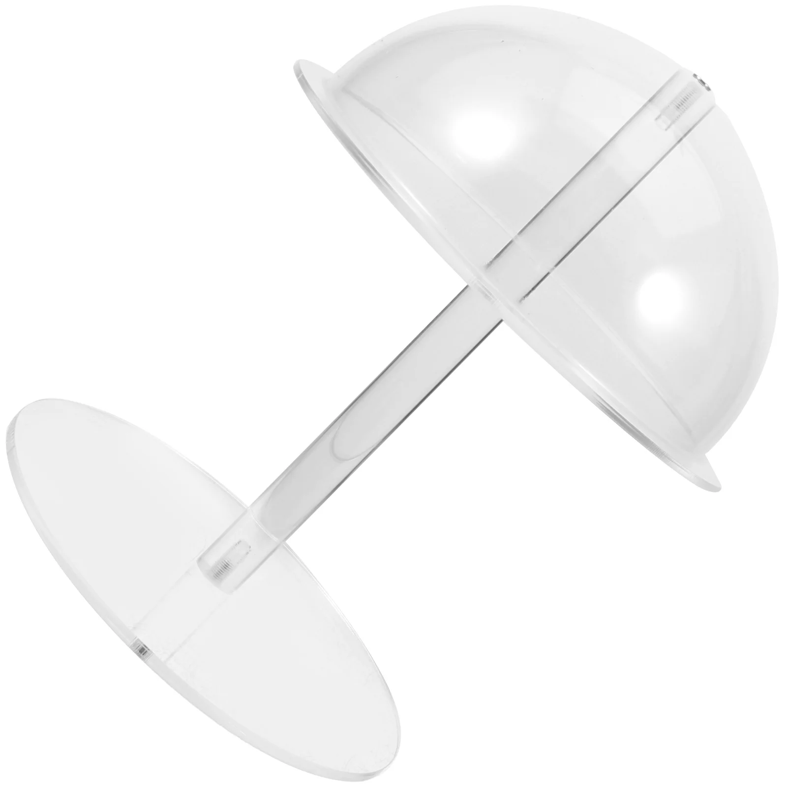 Adjustable Height Acrylic Hat Display Stand Transparent Desktop Cap Organizer Tabletop Stable Base Storage Rack