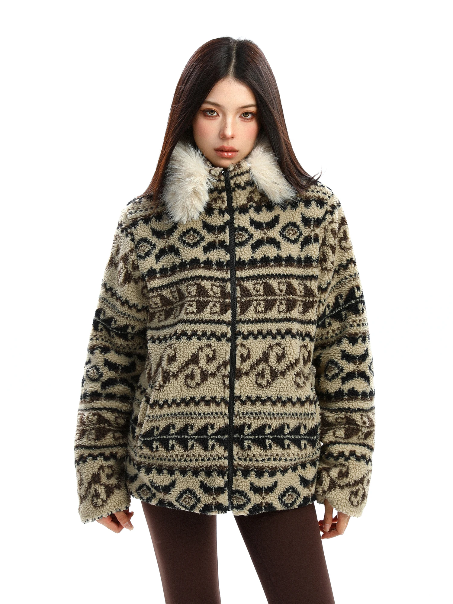 Biggold Removable Fur Collar Embroidered Cotton Jaet Women's Winter Lamb Velvet Stand Collar Loose Outerwear Cotton Coat
Biggold Removable Fur Collar Embroidered Cotton Jaet Women's Winter Lamb Velvet Stand Collar Loose Outerwear Cotton Coat