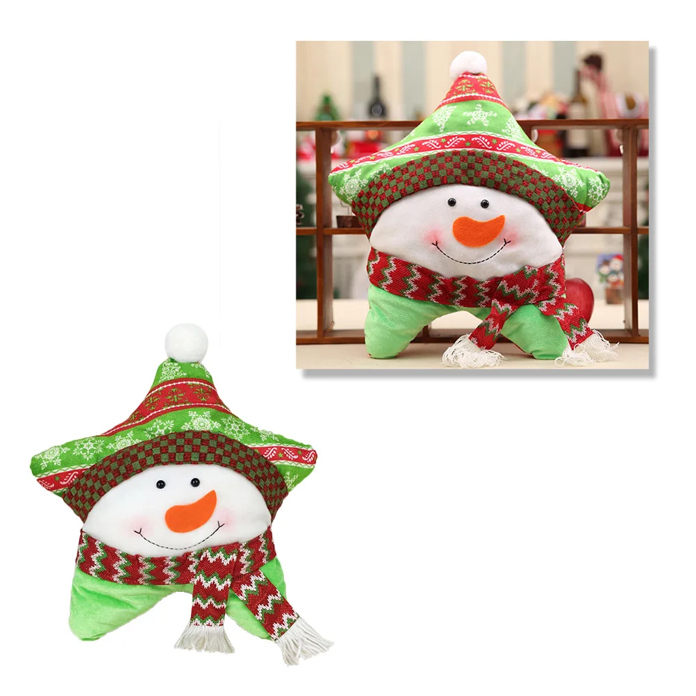 Christmas Throw Pillow Five-Pointed Star Shape Cushion For Home Sofa Holiday Decor Snowman Pattern Star Pillow Christmas
Christmas Throw Pillow Five-Pointed Star Shape Cushion For Home Sofa Holiday Decor Snowman Pattern Star Pillow Christmas