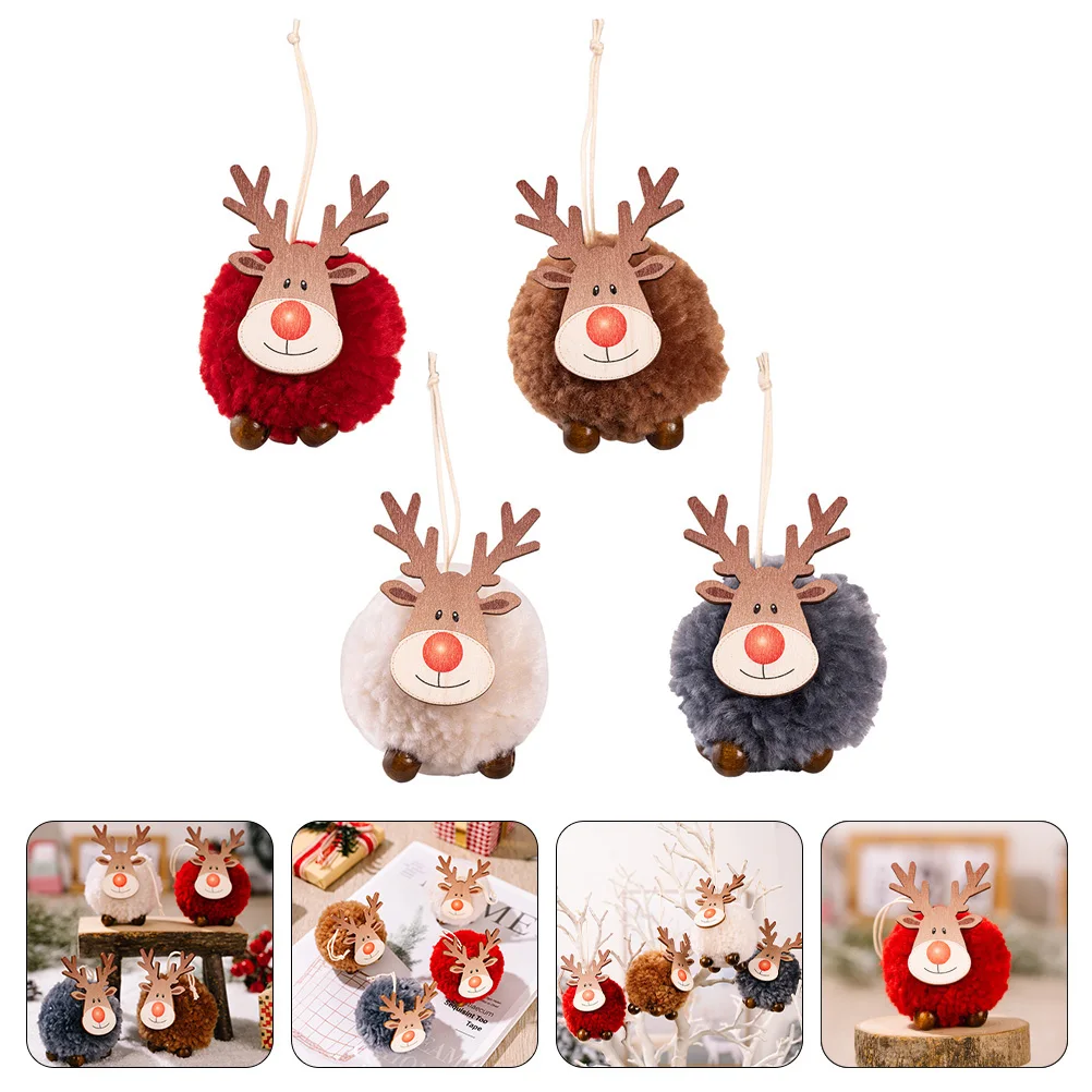 4Pcs Elk Pendant Wooden Felt Xmas Tree Hanging Ornaments Christmas Holiday Decorations Party Decor Elk Design Hanging Decors
4Pcs Elk Pendant Wooden Felt Xmas Tree Hanging Ornaments Christmas Holiday Decorations Party Decor Elk Design Hanging Decors