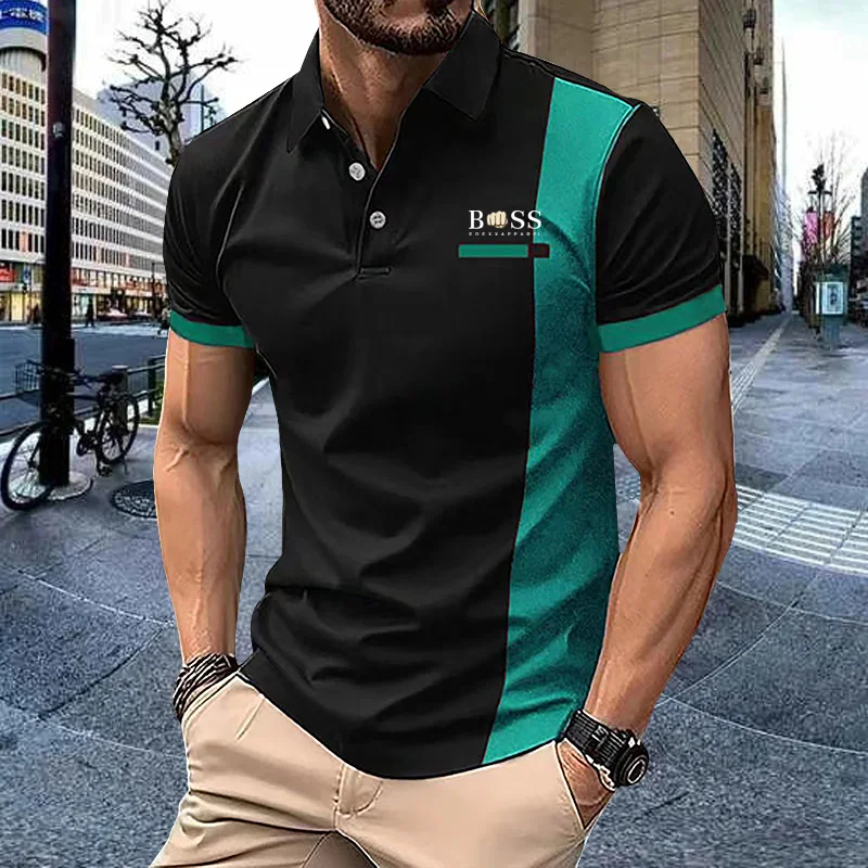 Summer men's short sleeved polo shirt, men's 3D striped printed lapel T-shirt, men's fashionable casual top 3D printed Logo
Summer men's short sleeved polo shirt, men's 3D striped printed lapel T-shirt, men's fashionable casual top 3D printed Logo