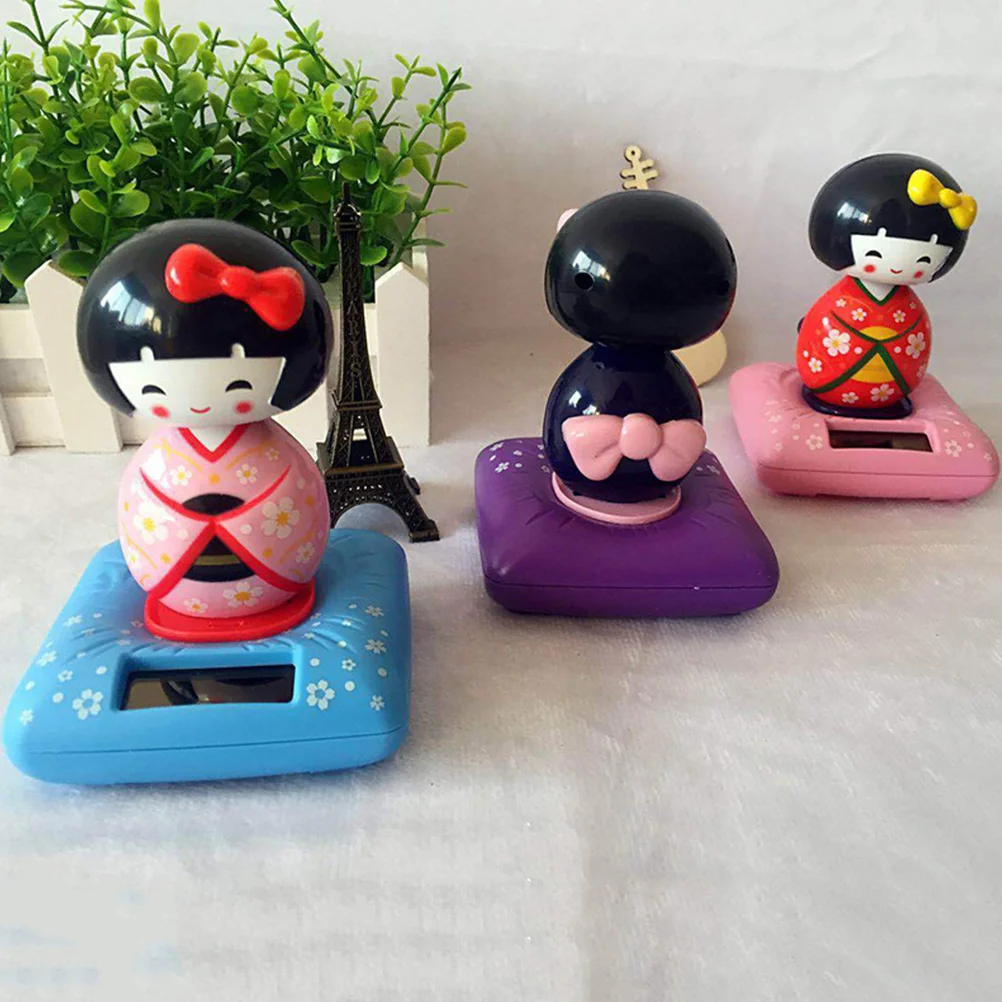 3pcs Solar Kimono Car Ornament Shaking Head Figurines Japanese Maiko Decor Plastic Toys for Home Office Dashboard Interior
3pcs Solar Kimono Car Ornament Shaking Head Figurines Japanese Maiko Decor Plastic Toys for Home Office Dashboard Interior