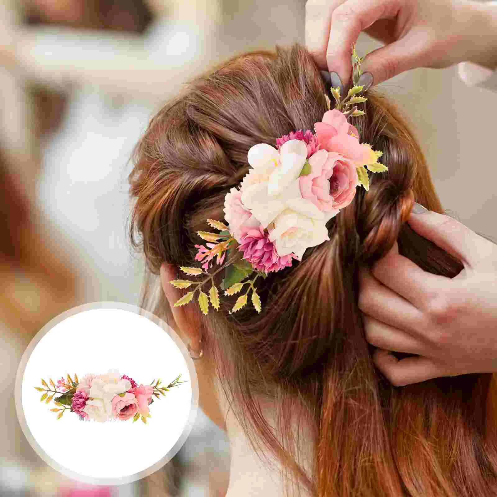 Bridal Flower Hair Comb Elegant Side Insert PP Iron Wedding Headwear Accessories For Women Girls Stable Easy Wear Decorative
Bridal Flower Hair Comb Elegant Side Insert PP Iron Wedding Headwear Accessories For Women Girls Stable Easy Wear Decorative
