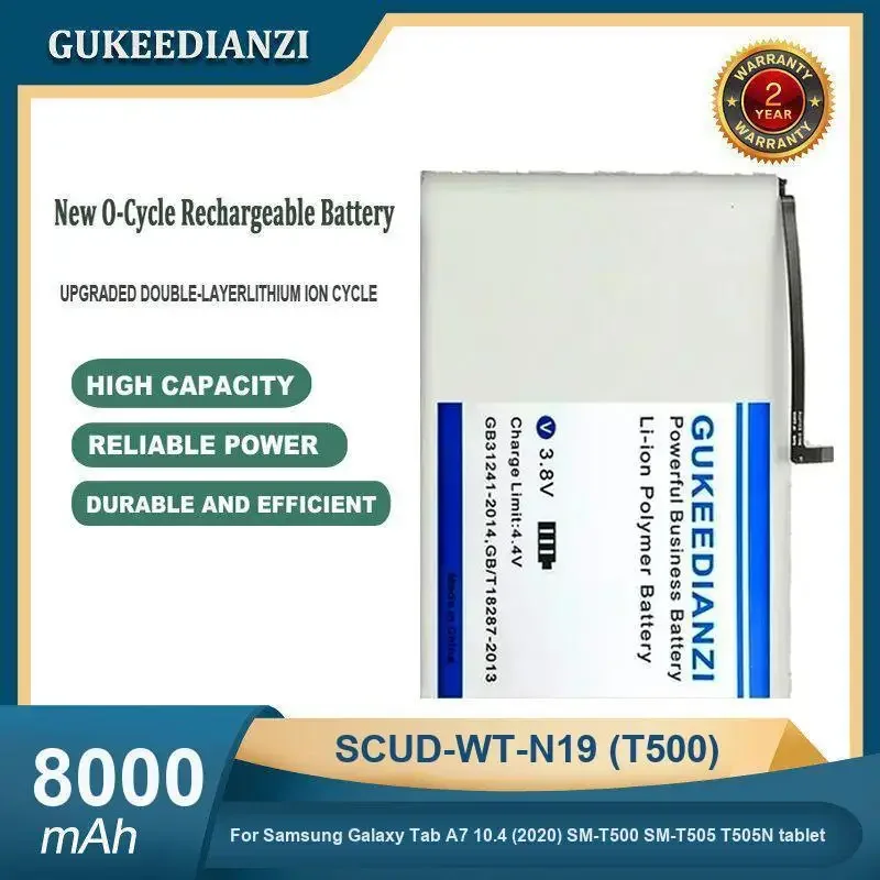 High Capacity 8000mAh SCUD-WT-N19 (T500) Tablet Battery For Samsung Galaxy Tab A7 10.4 (2020) SM-T500 SM-T505 T505N tablet
High Capacity 8000mAh SCUD-WT-N19 (T500) Tablet Battery For Samsung Galaxy Tab A7 10.4 (2020) SM-T500 SM-T505 T505N tablet
