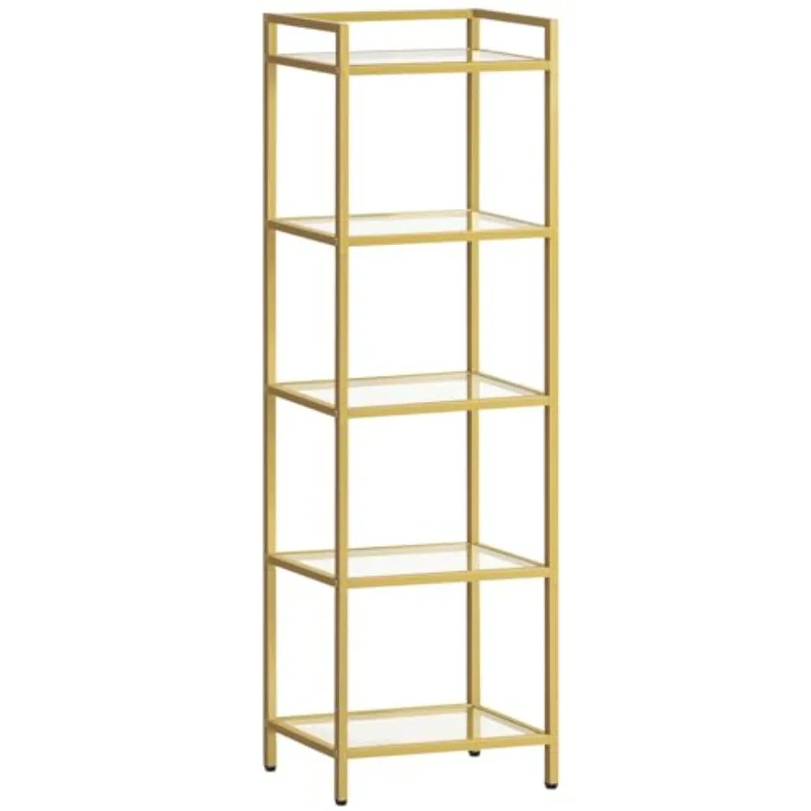 5-Tier Gold Shelf Narrow Book Shelf Display Cabinet with Glass Bookcase Corner Shelf Storage for Small Spaces for Home Office L
5-Tier Gold Shelf Narrow Book Shelf Display Cabinet with Glass Bookcase Corner Shelf Storage for Small Spaces for Home Office L
