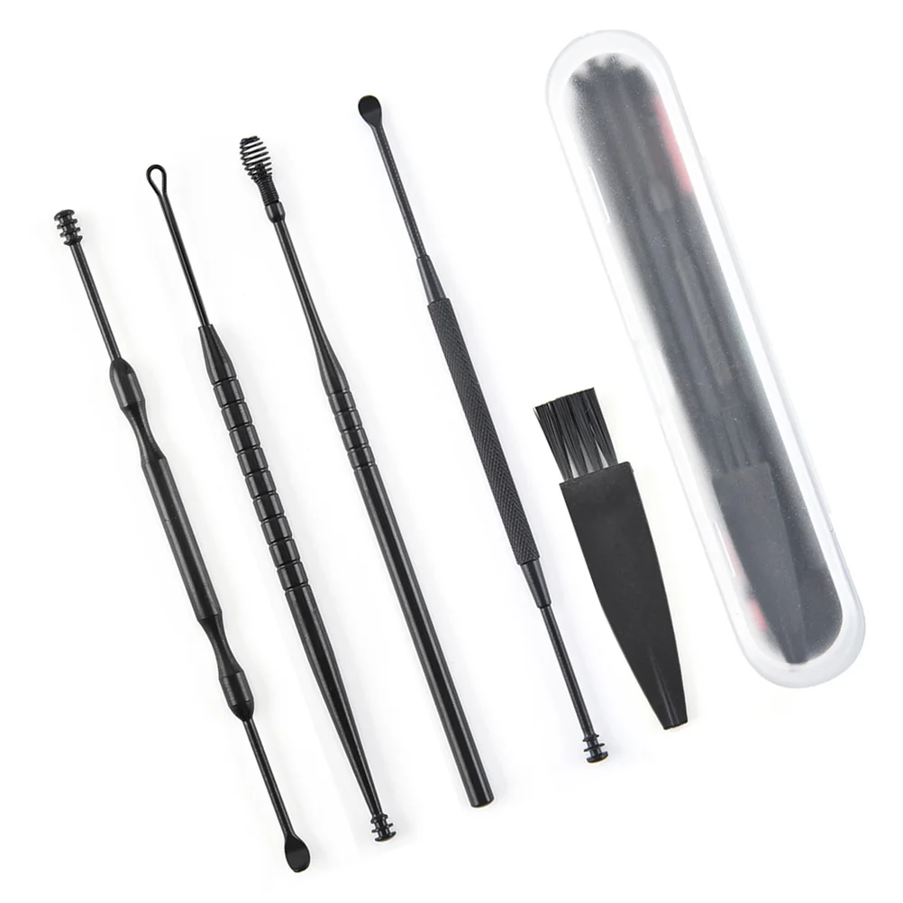 5pcs Ear Scoop Double-headed Rotating Ear Scoop Double-end Ear Ear Spoon Ear Clean Tool Ear Cleaner for Adults (Black)
5pcs Ear Scoop Double-headed Rotating Ear Scoop Double-end Ear Ear Spoon Ear Clean Tool Ear Cleaner for Adults (Black)
