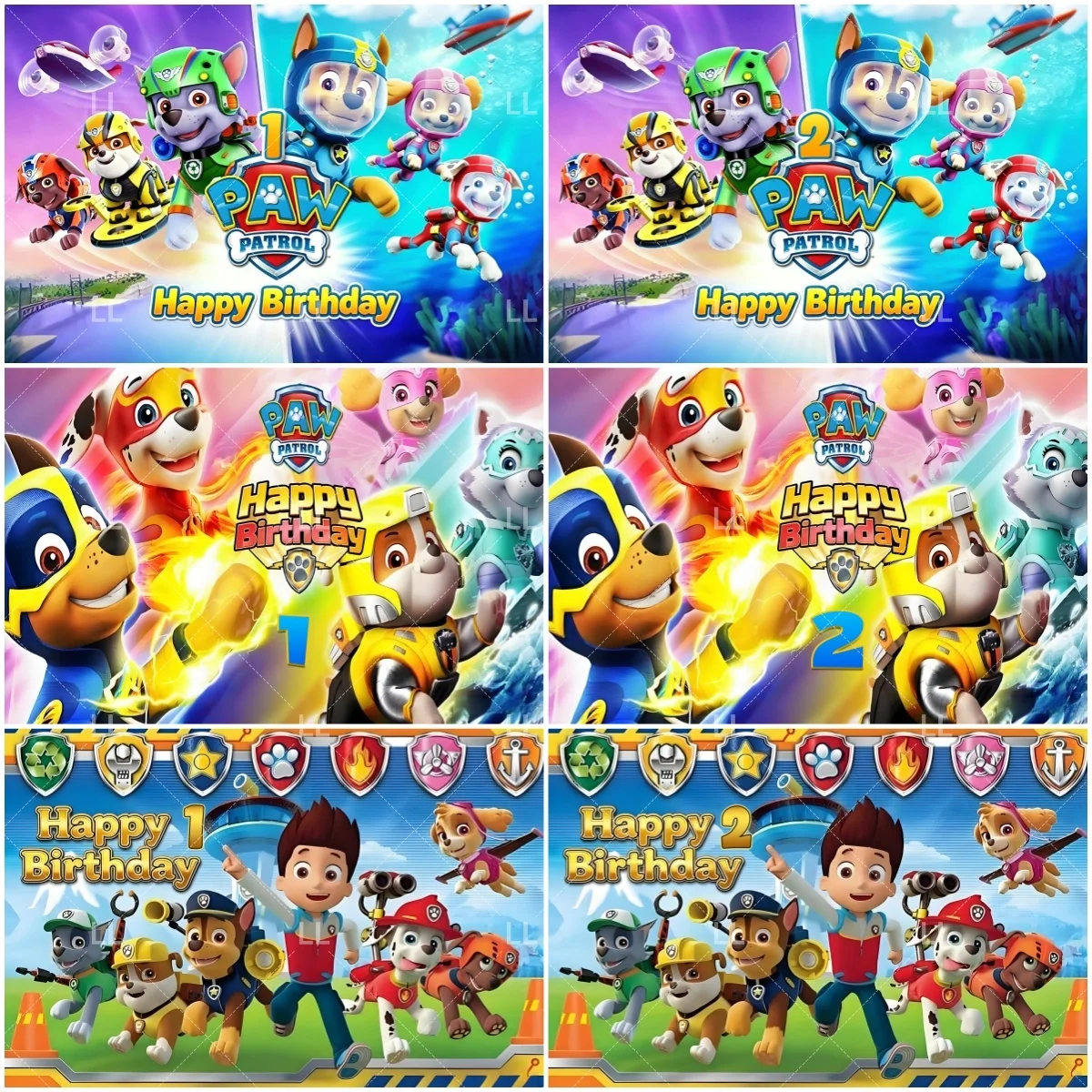 PAW Patrol 3 4 5 6th Birthday Party Decoration Backdrop Puppy Dog Numeral Background Poster Boys Girls Gifts Photography Prop
PAW Patrol 3 4 5 6th Birthday Party Decoration Backdrop Puppy Dog Numeral Background Poster Boys Girls Gifts Photography Prop