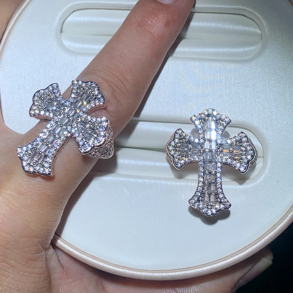 Two Tone Gold Color Hip Hop Men Finger Jewelry Micro Paved Sparking Bling 5A Cubic Zirconia CZ Cross Ring
Two Tone Gold Color Hip Hop Men Finger Jewelry Micro Paved Sparking Bling 5A Cubic Zirconia CZ Cross Ring