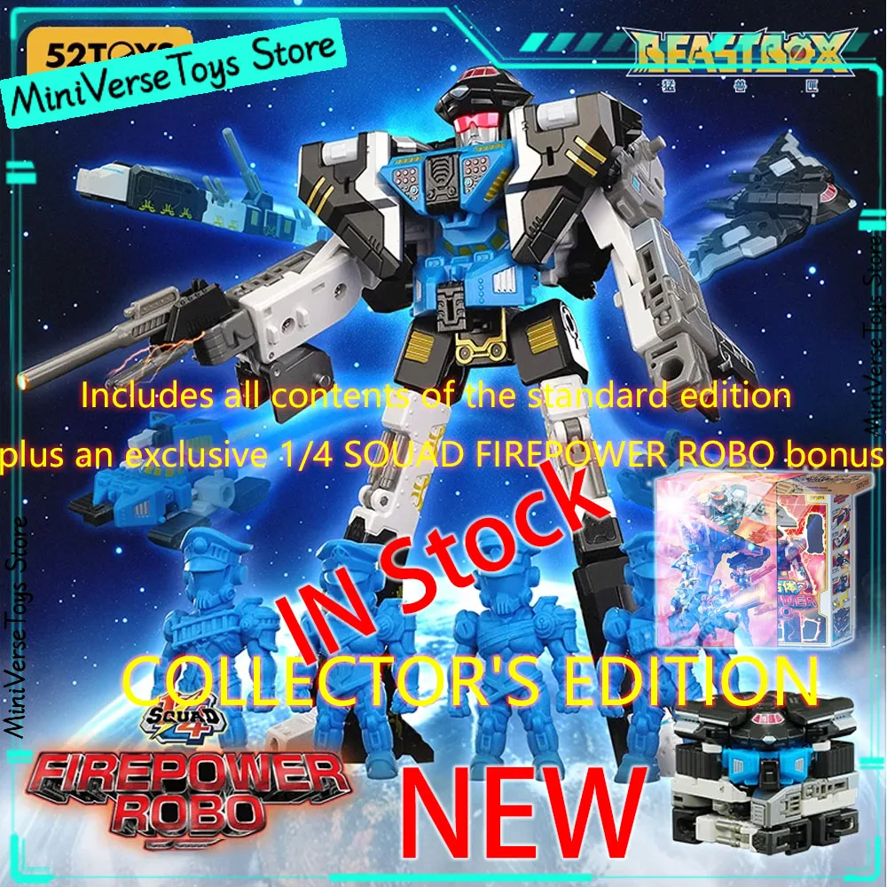 In Stock New 52TOYS 1/4 SQUAD FIREPOWER ROBO Deformation Toys Action Figure Statue Model Robot Collectible Converting Toys Gift
In Stock New 52TOYS 1/4 SQUAD FIREPOWER ROBO Deformation Toys Action Figure Statue Model Robot Collectible Converting Toys Gift