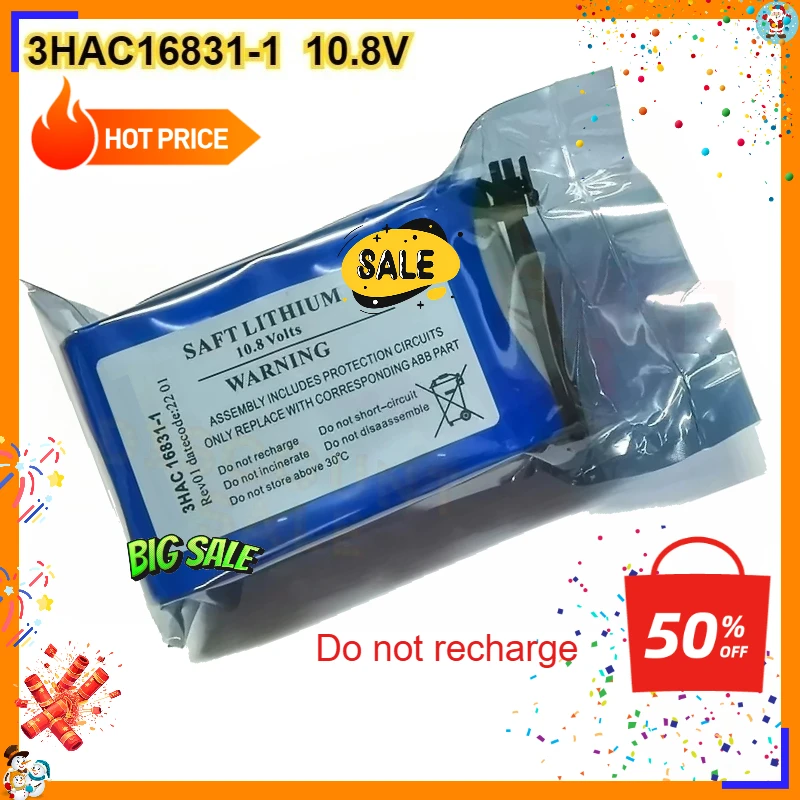 High Capacity Battery for ABB 3HAC16831-1 10.8V Robot Arm CPU Non-rechargeable Lithium Battery Pack
High Capacity Battery for ABB 3HAC16831-1 10.8V Robot Arm CPU Non-rechargeable Lithium Battery Pack