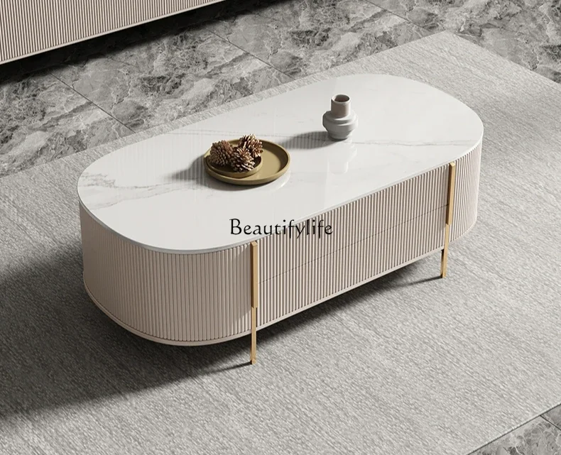 Italian light luxury rock slab coffee table simple modern living room coffee table storage small apartment
Italian light luxury rock slab coffee table simple modern living room coffee table storage small apartment