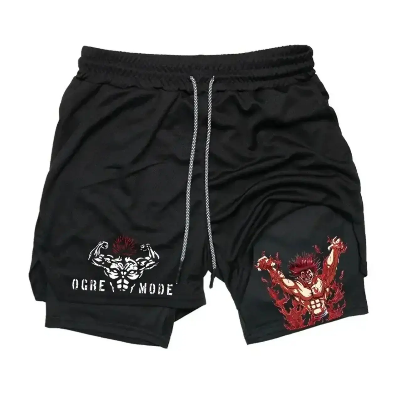 The Summer Shorts Feature Double-layer Fitness and Sporty Casual Mid-length Pants with A JapaneseAnime Fanma Blade Pattern Print
The Summer Shorts Feature Double-layer Fitness and Sporty Casual Mid-length Pants with A JapaneseAnime Fanma Blade Pattern Print