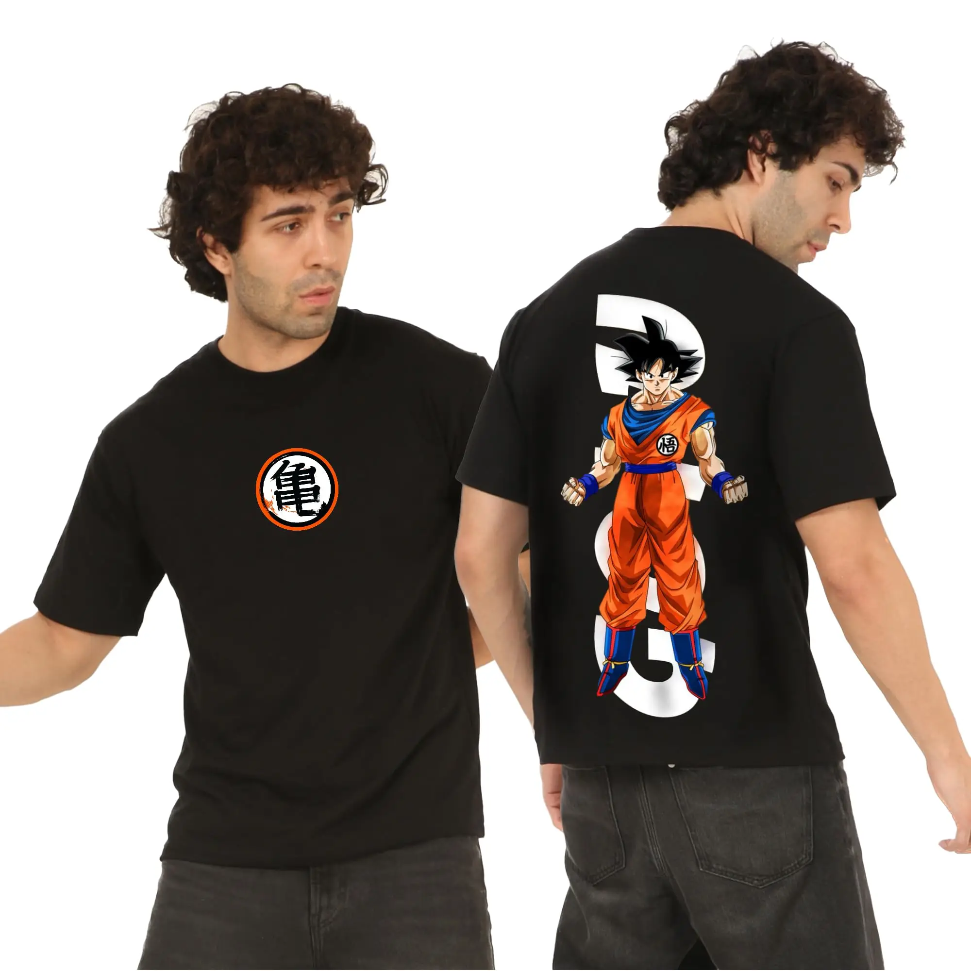 Goku Anime Design Oversized Black Tshirt for Men and Women Dragon Ball Drop Shoulder Unisex Baggy Loose Fit T-Shirts
Goku Anime Design Oversized Black Tshirt for Men and Women Dragon Ball Drop Shoulder Unisex Baggy Loose Fit T-Shirts