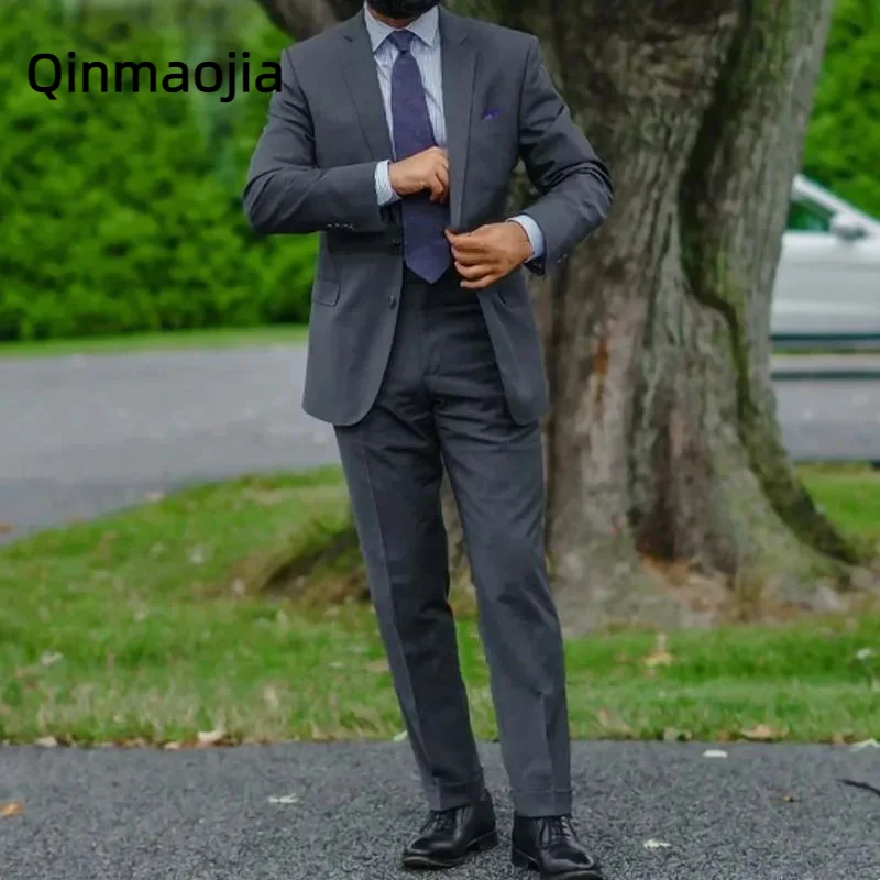 Fashion Business Slim Fit Suits For Men 2 Piece And Pants Set Male Office Formal Grooms Wedding Notch Lapel Tuxedo
Fashion Business Slim Fit Suits For Men 2 Piece And Pants Set Male Office Formal Grooms Wedding Notch Lapel Tuxedo