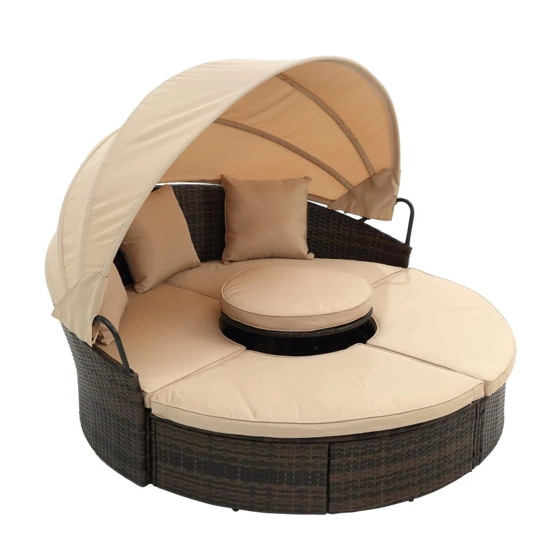 Modern Deluxe Set, Shellfish Parasol, Canopy Round Rattan Chaise, Other Outdoor Furniture Set
Modern Deluxe Set, Shellfish Parasol, Canopy Round Rattan Chaise, Other Outdoor Furniture Set