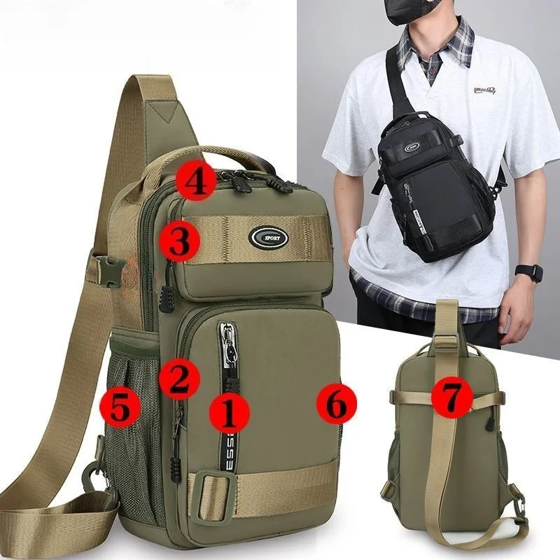 Men's Outdoor Hiking Shoulder Bag Waterproof Sports Crossbody Sling Pack Travel Backpack Chest Bag for Men
Men's Outdoor Hiking Shoulder Bag Waterproof Sports Crossbody Sling Pack Travel Backpack Chest Bag for Men