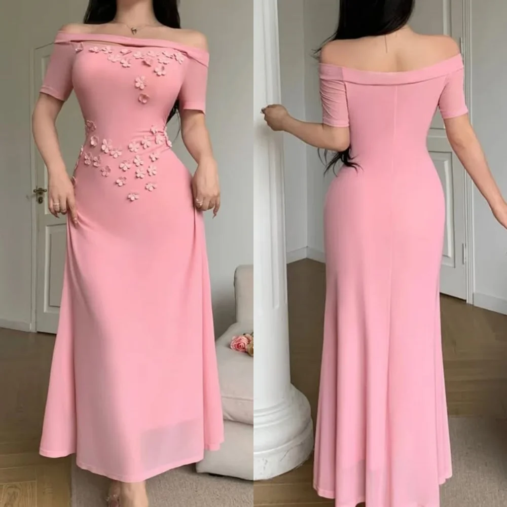 Customized Modern Style Elegant Chiffon Flower Pleat A-line Off-the-shoulder Ankle Length Dresses Bespoke Occasion Dresses Retro
Customized Modern Style Elegant Chiffon Flower Pleat A-line Off-the-shoulder Ankle Length Dresses Bespoke Occasion Dresses Retro