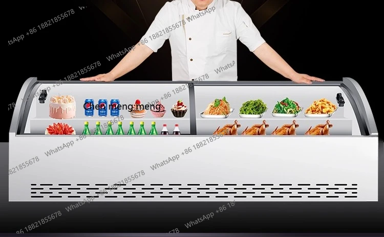 Refrigerated Fresh-Keeping Cabinet Step-Type Fresh Meat Fried Skewers Cake Ordering Ice Cabinet Night Market Stall
Refrigerated Fresh-Keeping Cabinet Step-Type Fresh Meat Fried Skewers Cake Ordering Ice Cabinet Night Market Stall