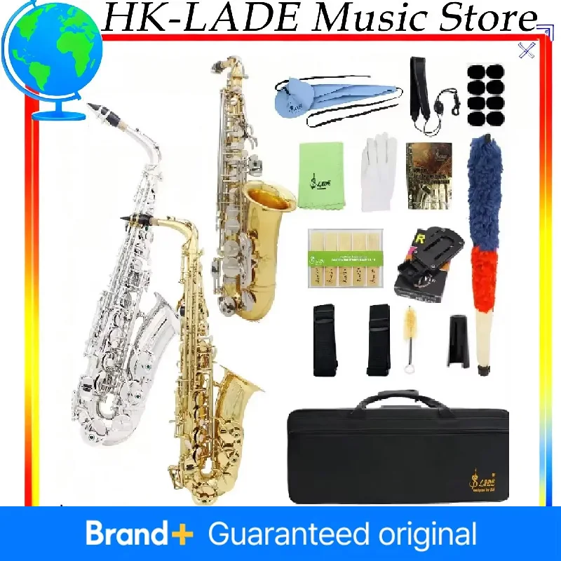 SLADE Alto Saxophone Brass Lacquered Gold E Flat Sax Woodwind Instrument with Cleaning Brush Case Strap Gloves Accessories
SLADE Alto Saxophone Brass Lacquered Gold E Flat Sax Woodwind Instrument with Cleaning Brush Case Strap Gloves Accessories