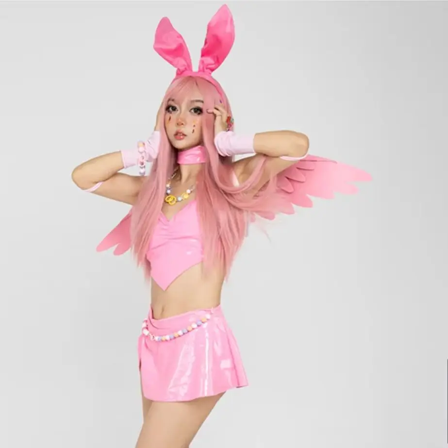 Розовый костюм для танцев Gogo Dance в стиле «Зайчик-Эльф» с крыльями, сексуальная одежда для танцев на пилоне, для бара, диджеев, джазовых танцовщиц, наряд для рейв-фестивалей yj066
Розовый костюм для танцев Gogo Dance в стиле «Зайчик-Эльф» с крыльями, сексуальная одежда для танцев на пилоне, для бара, диджеев, джазовых танцовщиц, наряд для рейв-фестивалей yj066