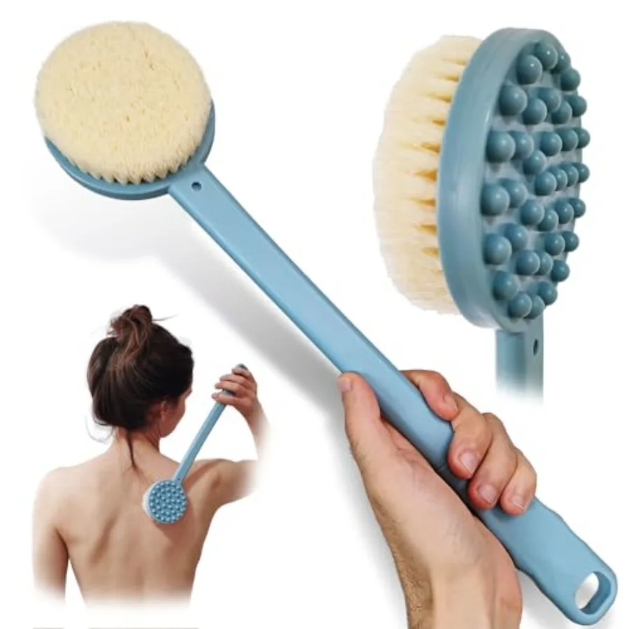 Bath Body Brush 15" Long Handle Back Shower Brush Exfoliating Back, Body and Feet Scrubber Blue
Bath Body Brush 15" Long Handle Back Shower Brush Exfoliating Back, Body and Feet Scrubber Blue