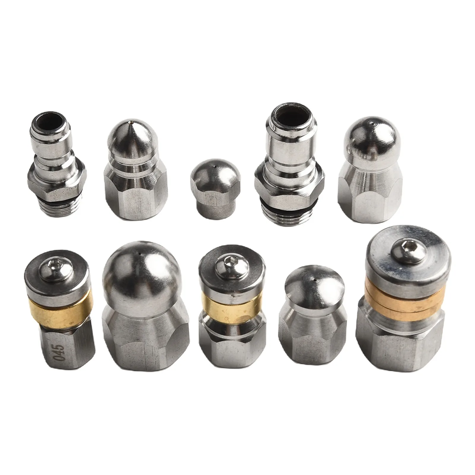 Cleaning Nozzle Tips Jetter Heads Various Nozzle Convenient Connection For Jetter Garden Power Equipment Rotating Button
Cleaning Nozzle Tips Jetter Heads Various Nozzle Convenient Connection For Jetter Garden Power Equipment Rotating Button